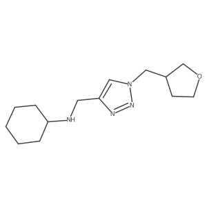 N-({1-[(oxolan-3-yl)methyl]-1H-1,2,3-triazol-4-yl}methyl)cyclohexanamine Structure