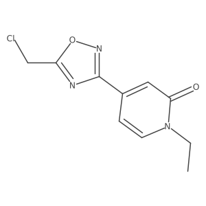 4-(5-(chloromethyl)-1,2,4-oxadiazol-3-yl)-1-ethylpyridin-2(1H)-one结构式