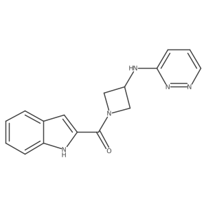 N-[1-(1H-indole-2-carbonyl)azetidin-3-yl]pyridazin-3-amine结构式