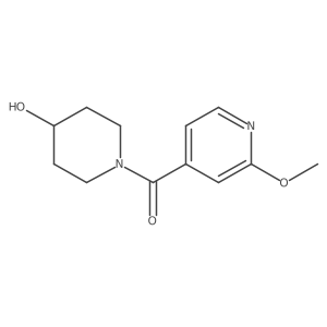 (4-Hydroxypiperidin-1-yl)(2-methoxypyridin-4-yl)methanone结构式