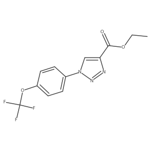ethyl 1-[4-(trifluoromethoxy)phenyl]-1H-1,2,3-triazole-4-carboxylate结构式