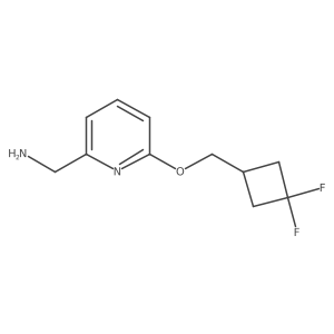 (6-((3,3-Difluorocyclobutyl)methoxy)pyridin-2-yl)methanamine结构式