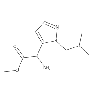 methyl 2-amino-2-[1-(2-methylpropyl)-1H-pyrazol-5-yl]acetate结构式