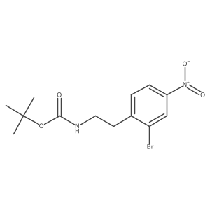 tert-butyl N-[2-(2-bromo-4-nitrophenyl)ethyl]carbamate结构式