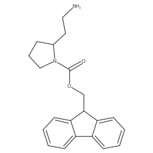 (9H-fluoren-9-yl)methyl (2R)-2-(2-aminoethyl)pyrrolidine-1-carboxylate结构式