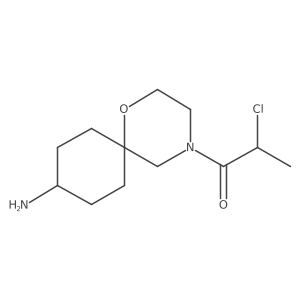 2-Chloro-1-[(6r,9r)-9-amino-1-oxa-4-azaspiro[5.5]undecan-4-yl]propan-1-one Structure