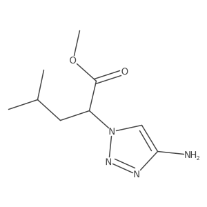 methyl 2-(4-amino-1H-1,2,3-triazol-1-yl)-4-methylpentanoate结构式