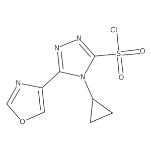 4-cyclopropyl-5-(1,3-oxazol-4-yl)-4H-1,2,4-triazole-3-sulfonyl chloride Structure