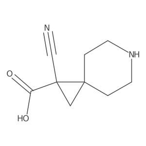 1-Cyano-6-azaspiro[2.5]octane-1-carboxylic acid Structure