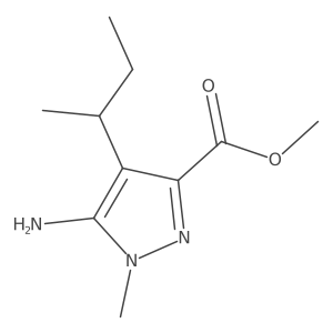 methyl 5-amino-4-(butan-2-yl)-1-methyl-1H-pyrazole-3-carboxylate结构式