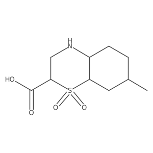 7-methyl-1,1-dioxo-octahydro-2H-1lambda6,4-benzothiazine-2-carboxylic acid结构式
