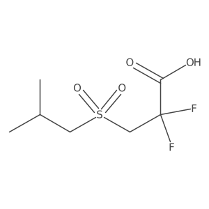 2,2-Difluoro-3-(2-methylpropanesulfonyl)propanoic acid Structure