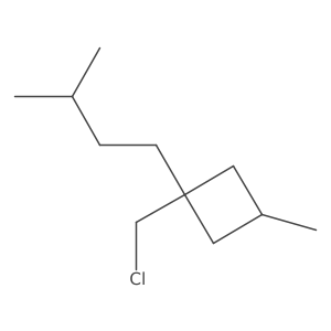 1-(Chloromethyl)-3-methyl-1-(3-methylbutyl)cyclobutane Structure