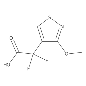 2,2-Difluoro-2-(3-methoxy-1,2-thiazol-4-yl)acetic acid结构式