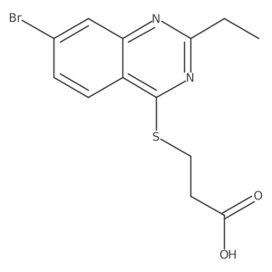 3-[(7-Bromo-2-ethylquinazolin-4-yl)sulfanyl]propanoic acid结构式