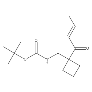 tert-butyl N-{[1-(but-2-enoyl)cyclobutyl]methyl}carbamate结构式