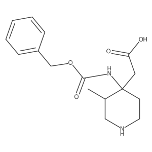 2-(4-{[(Benzyloxy)carbonyl]amino}-3-methylpiperidin-4-yl)acetic acid结构式