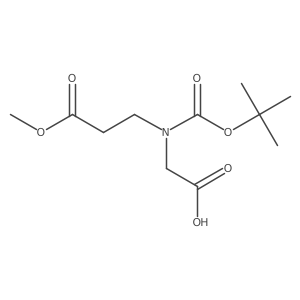 N-(tert-Butoxycarbonyl)-N-(3-methoxy-3-oxopropyl)glycine Structure