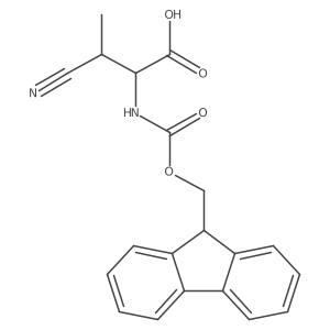 3-cyano-2-({[(9H-fluoren-9-yl)methoxy]carbonyl}amino)-3-methylpropanoic acid Structure