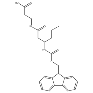3-[(3S)-3-({[(9H-fluoren-9-yl)methoxy]carbonyl}amino)hexanamido]propanoic acid Structure