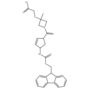 2-({1-[4-({[(9H-fluoren-9-yl)methoxy]carbonyl}amino)cyclopent-2-ene-1-carbonyl]-3-methylazetidin-3-yl}oxy)acetic acid Structure