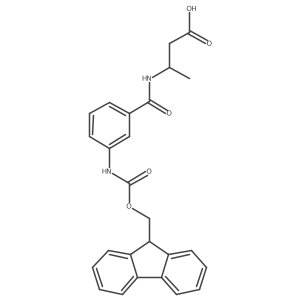 3-{[3-({[(9H-fluoren-9-yl)methoxy]carbonyl}amino)phenyl]formamido}butanoic acid Structure
