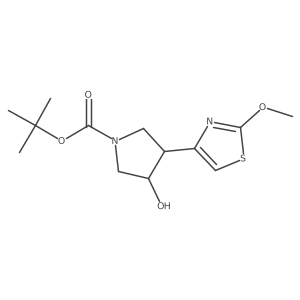 Tert-butyl 3-hydroxy-4-(2-methoxy-1,3-thiazol-4-yl)pyrrolidine-1-carboxylate Structure