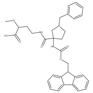 4-{[1-benzyl-3-({[(9H-fluoren-9-yl)methoxy]carbonyl}amino)pyrrolidin-3-yl]formamido}-2-methoxybutanoic acid结构式