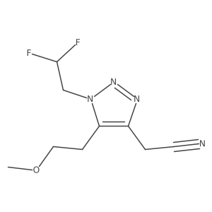 2-[1-(2,2-difluoroethyl)-5-(2-methoxyethyl)-1H-1,2,3-triazol-4-yl]acetonitrile结构式