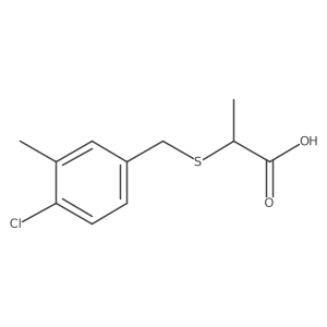 2-{[(4-Chloro-3-methylphenyl)methyl]sulfanyl}propanoic acid Structure