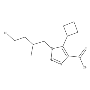 5-cyclobutyl-1-(4-hydroxy-2-methylbutyl)-1H-1,2,3-triazole-4-carboxylic acid结构式