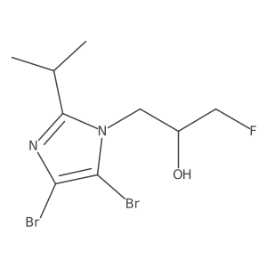 1-[4,5-dibromo-2-(propan-2-yl)-1H-imidazol-1-yl]-3-fluoropropan-2-ol结构式
