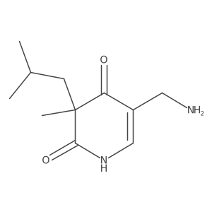 5-(Aminomethyl)-3-methyl-3-(2-methylpropyl)-1,2,3,4-tetrahydropyridine-2,4-dione结构式