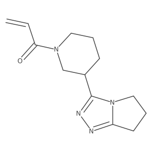 1-(3-{5H,6H,7H-pyrrolo[2,1-c][1,2,4]triazol-3-yl}piperidin-1-yl)prop-2-en-1-one结构式