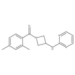 (2,4-Dimethylphenyl)(3-(pyrimidin-2-ylamino)azetidin-1-yl)methanone Structure