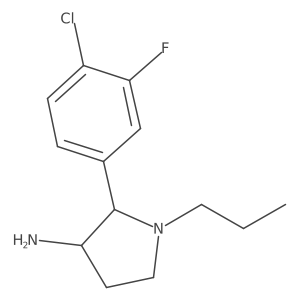2-(4-Chloro-3-fluorophenyl)-1-propylpyrrolidin-3-amine Structure