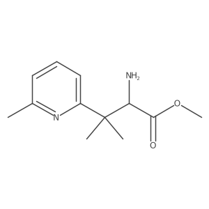 Methyl 2-amino-3-methyl-3-(6-methylpyridin-2-yl)butanoate结构式