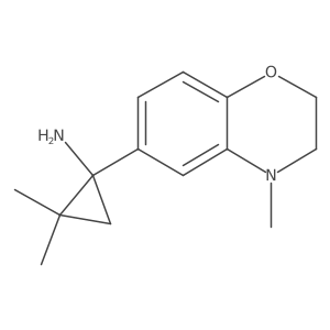 2,2-dimethyl-1-(4-methyl-3,4-dihydro-2H-1,4-benzoxazin-6-yl)cyclopropan-1-amine结构式