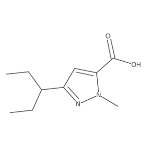 1-methyl-3-(pentan-3-yl)-1H-pyrazole-5-carboxylic acid Structure