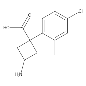 3-Amino-1-(4-chloro-2-methylphenyl)cyclobutane-1-carboxylic acid Structure