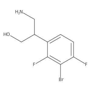 3-Amino-2-(3-bromo-2,4-difluorophenyl)propan-1-ol结构式