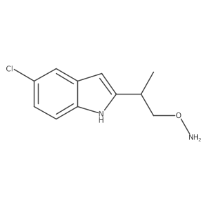 O-[2-(5-chloro-1H-indol-2-yl)propyl]hydroxylamine结构式