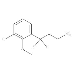 3-(3-Chloro-2-methoxyphenyl)-3,3-difluoropropan-1-amine结构式