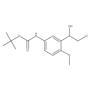 tert-butyl N-[3-(2-chloro-1-hydroxyethyl)-4-methoxyphenyl]carbamate Structure