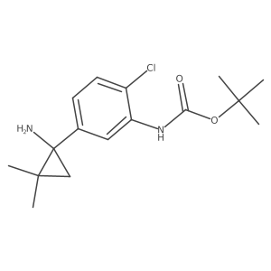 tert-butyl N-[5-(1-amino-2,2-dimethylcyclopropyl)-2-chlorophenyl]carbamate结构式