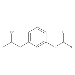 1-(2-Bromopropyl)-3-[(difluoromethyl)sulfanyl]benzene Structure