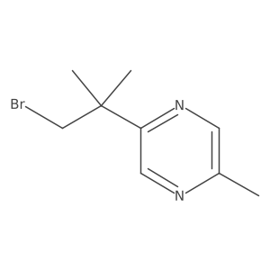 2-(1-Bromo-2-methylpropan-2-yl)-5-methylpyrazine结构式