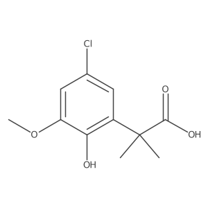 2-(5-Chloro-2-hydroxy-3-methoxyphenyl)-2-methylpropanoic acid结构式