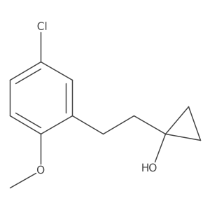 1-[2-(5-Chloro-2-methoxyphenyl)ethyl]cyclopropan-1-ol结构式