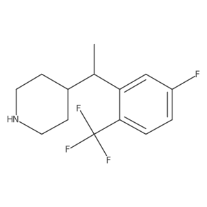 4-{1-[5-Fluoro-2-(trifluoromethyl)phenyl]ethyl}piperidine结构式